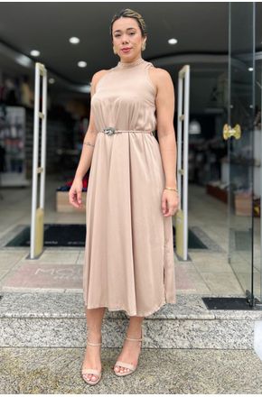 Vestido sem mangas Lunender bege 1